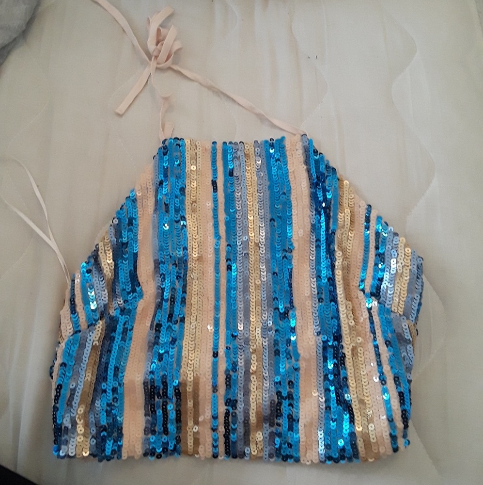 Sequin crop top